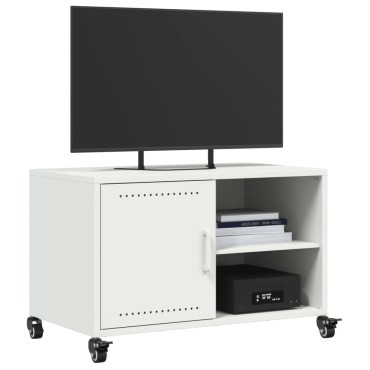 vidaXL Έπιπλο Τηλεόρασης Λευκό 68x39x43,5cm Χάλυβας
