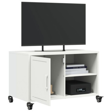 vidaXL Έπιπλο Τηλεόρασης Λευκό 68x39x43,5cm Χάλυβας