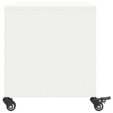 vidaXL Έπιπλο Τηλεόρασης Λευκό 68x39x43,5cm Χάλυβας