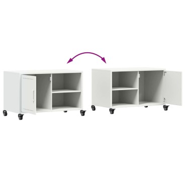 vidaXL Έπιπλο Τηλεόρασης Λευκό 68x39x43,5cm Χάλυβας