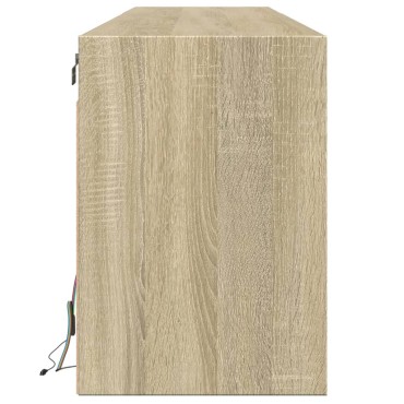 vidaXL Έπιπλο Τοίχου Τηλεόρασης με LED Sonoma Δρυς 180x31x45cm