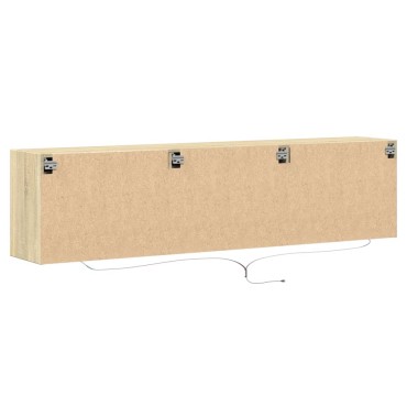 vidaXL Έπιπλο Τοίχου Τηλεόρασης με LED Sonoma Δρυς 180x31x45cm