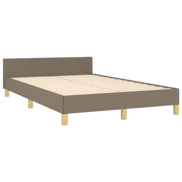 vidaXL Σκελετός Κρεβατιού Χωρίς Στρώμα Taupe 120x200cm Υφασμάτινο 1 τεμ. - Μονό