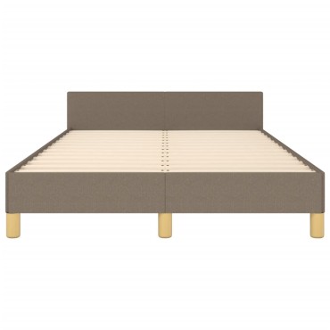 vidaXL Σκελετός Κρεβατιού Χωρίς Στρώμα Taupe 120x200cm Υφασμάτινο 1 τεμ. - Μονό