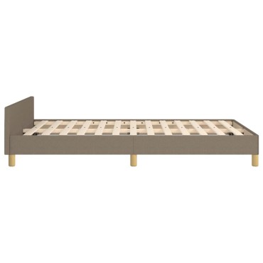 vidaXL Σκελετός Κρεβατιού Χωρίς Στρώμα Taupe 120x200cm Υφασμάτινο 1 τεμ. - Μονό