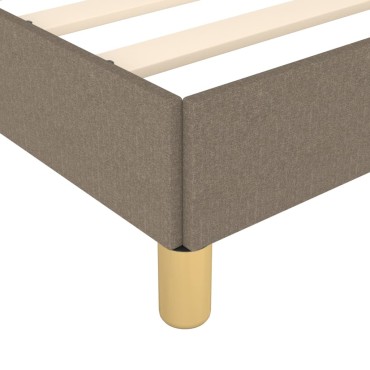 vidaXL Σκελετός Κρεβατιού Χωρίς Στρώμα Taupe 120x200cm Υφασμάτινο 1 τεμ. - Μονό