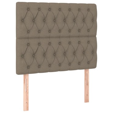 vidaXL Σκελετός Κρεβατιού Χωρίς Στρώμα Taupe 120x200cm Υφασμάτινο 1 τεμ. - Μονό