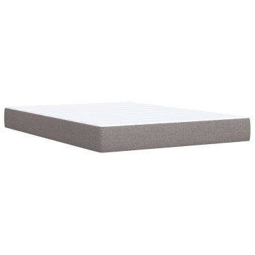 vidaXL Κρεβάτι Boxspring με Στρώμα Taupe 140x200cm Υφασμάτινο 1 τεμ. - Διπλό