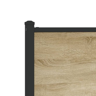 vidaXL Σκελετός Κρεβ. Χωρίς Στρώμα Sonoma Δρυς 90x190 εκ. Μεταλλικό