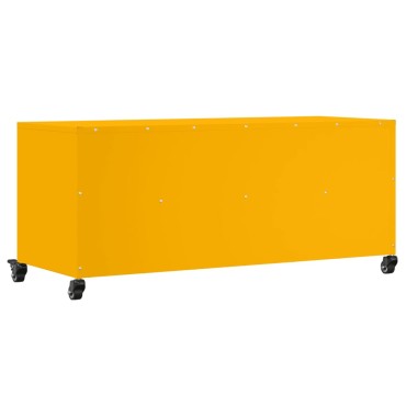 vidaXL Έπιπλο Τηλεόρασης Μουσταρδί Κίτρινο 100,5x39x43,5cm από Ατσάλι