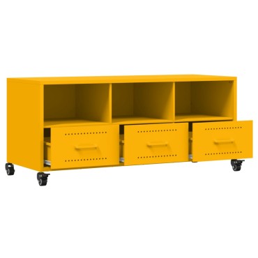vidaXL Έπιπλο Τηλεόρασης Μουσταρδί Κίτρινο 100,5x39x43,5cm από Ατσάλι