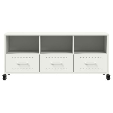 vidaXL Έπιπλο Τηλεόρασης Λευκό 100,5x39x43,5cm Ατσάλι