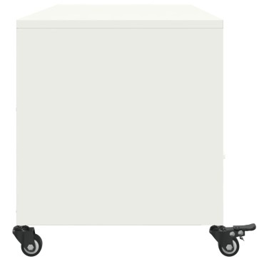 vidaXL Έπιπλο Τηλεόρασης Λευκό 100,5x39x43,5cm Ατσάλι