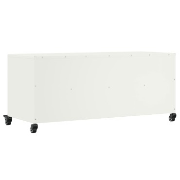 vidaXL Έπιπλο Τηλεόρασης Λευκό 100,5x39x43,5cm Ατσάλι