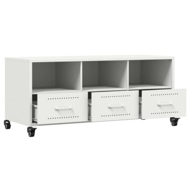 vidaXL Έπιπλο Τηλεόρασης Λευκό 100,5x39x43,5cm Ατσάλι