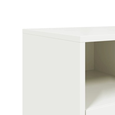 vidaXL Έπιπλο Τηλεόρασης Λευκό 100,5x39x43,5cm Ατσάλι