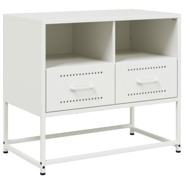 vidaXL Έπιπλο Τηλεόρασης Λευκό 68x39x60,5cm από Χάλυβα