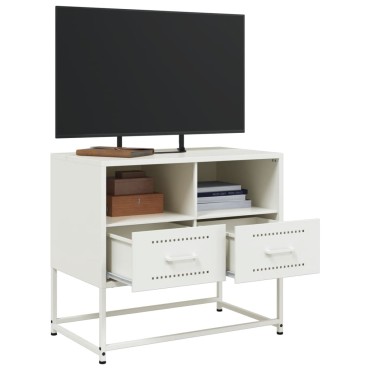 vidaXL Έπιπλο Τηλεόρασης Λευκό 68x39x60,5cm από Χάλυβα