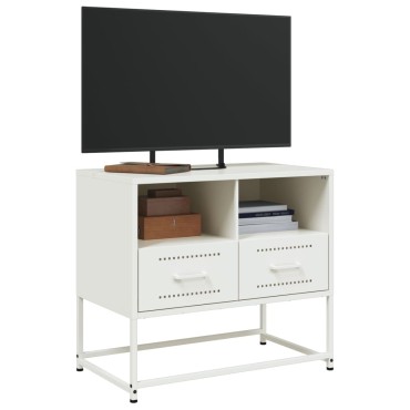 vidaXL Έπιπλο Τηλεόρασης Λευκό 68x39x60,5cm από Χάλυβα