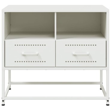 vidaXL Έπιπλο Τηλεόρασης Λευκό 68x39x60,5cm από Χάλυβα