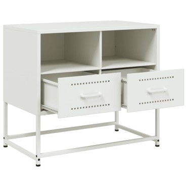 vidaXL Έπιπλο Τηλεόρασης Λευκό 68x39x60,5cm από Χάλυβα