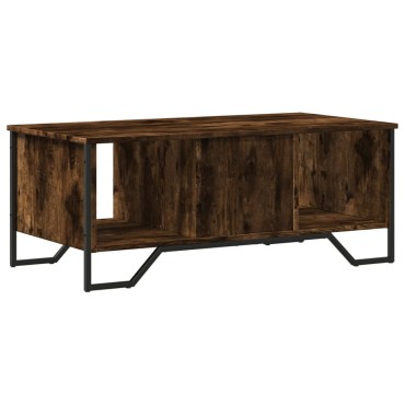 vidaXL Τραπεζάκι Σαλονιού Καπνιστή Δρυς 100x51x40cm Επεξεργασμ. Ξύλο 1 τεμ.