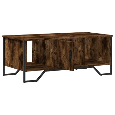 vidaXL Τραπεζάκι Σαλονιού Καπνιστή Δρυς 100x51x40cm Επεξεργασμ. Ξύλο 1 τεμ.