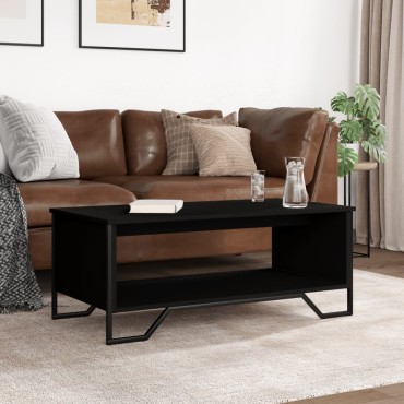 vidaXL Τραπεζάκι Σαλονιού Μαύρο 100x51x40cm Επεξεργασμένο Ξύλο 1 τεμ.