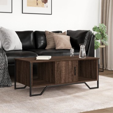 vidaXL Τραπεζάκι Σαλονιού Καφέ Δρυς 100x51x40cm Επεξεργασμ. Ξύλο 1 τεμ.