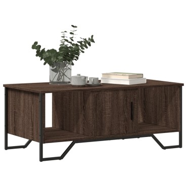 vidaXL Τραπεζάκι Σαλονιού Καφέ Δρυς 100x51x40cm Επεξεργασμ. Ξύλο 1 τεμ.