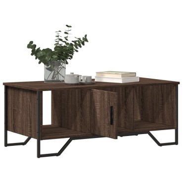 vidaXL Τραπεζάκι Σαλονιού Καφέ Δρυς 100x51x40cm Επεξεργασμ. Ξύλο 1 τεμ.