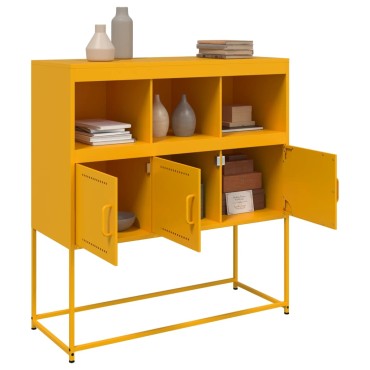vidaXL Ντουλάπι Μουσταρδί 100,5x39x107cm από Ατσάλι 1 τεμ.