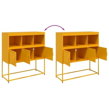 vidaXL Ντουλάπι Μουσταρδί 100,5x39x107cm από Ατσάλι 1 τεμ.