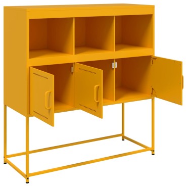 vidaXL Ντουλάπι Μουσταρδί 100,5x39x107cm από Ατσάλι 1 τεμ.