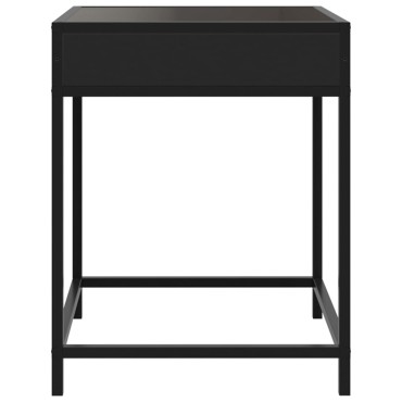 vidaXL Τραπεζάκι Σαλονιού Άπειρο Φως LED Μαύρο 40x40x51cm 1 τεμ.