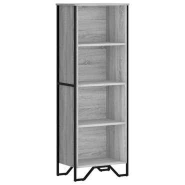 vidaXL Βιβλιοθήκη Γκρι Sonoma 50x31x137,5cm από Επεξεργ. Ξύλο 1 τεμ.
