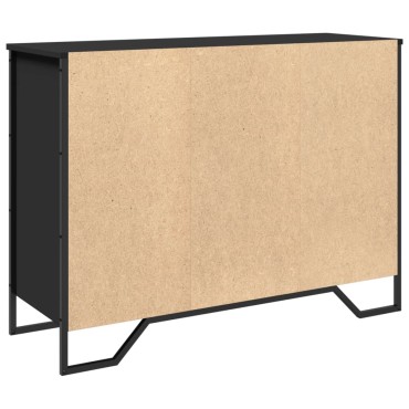 vidaXL Συρταριέρα Μαύρη 101x35,5x74,5cm από Επεξεργασμένο Ξύλο 1 τεμ.