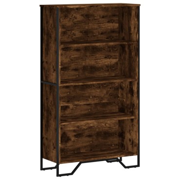 vidaXL Βιβλιοθήκη Καπνιστή Δρυς 80x31x137,5cm από Επεξεργασμένο Ξύλο 1 τεμ.