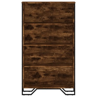 vidaXL Βιβλιοθήκη Καπνιστή Δρυς 80x31x137,5cm από Επεξεργασμένο Ξύλο 1 τεμ.