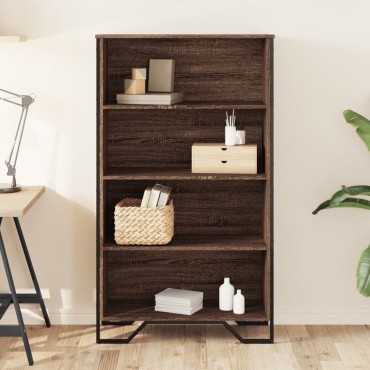 vidaXL Βιβλιοθήκη Καφέ Δρυς 80x31x137,5cm από Επεξεργασμένο Ξύλο 1 τεμ.