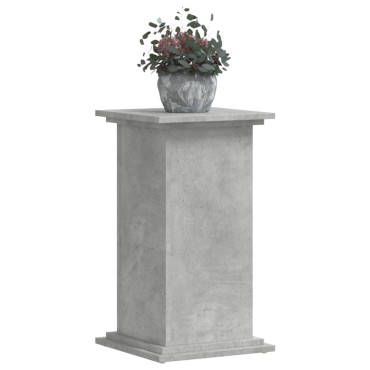vidaXL Βάσεις Φυτών Γκρι Σκυρ. 33x33x60 εκ. Επεξεργασμένο Ξύλο