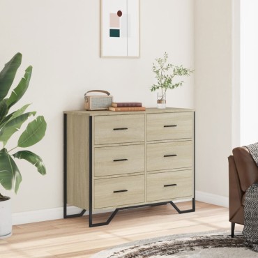 vidaXL Συρταριέρα Sonoma Δρυς 91x35,5x74,5cm από Επεξεργ. Ξύλο 1 τεμ.