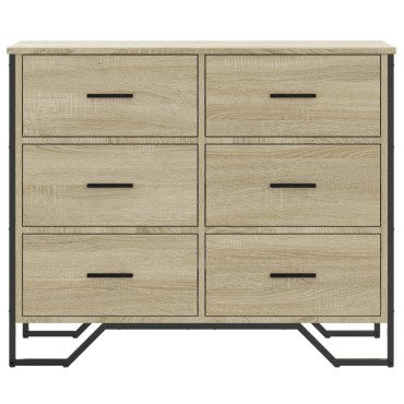 vidaXL Συρταριέρα Sonoma Δρυς 91x35,5x74,5cm από Επεξεργ. Ξύλο 1 τεμ.