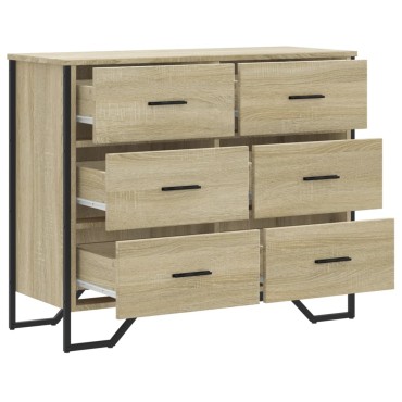vidaXL Συρταριέρα Sonoma Δρυς 91x35,5x74,5cm από Επεξεργ. Ξύλο 1 τεμ.