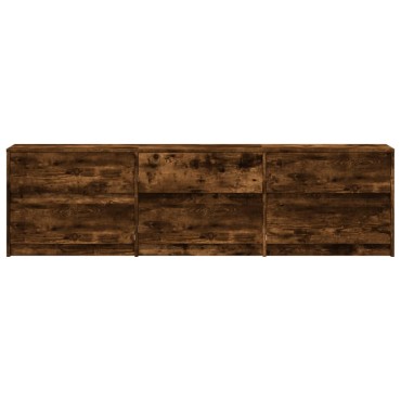 vidaXL Έπιπλο Τηλεόρασης με LED Καπνιστή Δρυς 180x34x50cm Επεξ. Ξύλο