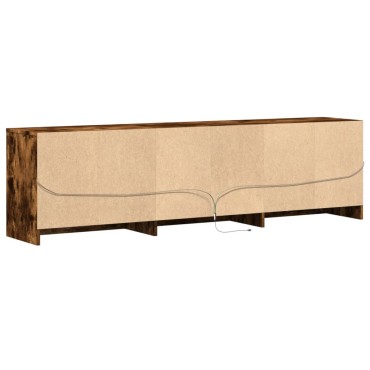 vidaXL Έπιπλο Τηλεόρασης με LED Καπνιστή Δρυς 180x34x50cm Επεξ. Ξύλο
