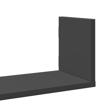 vidaXL Ραφιέρες Τοίχου 3 τεμ. Μαύρες 58x18x18cm από Επεξ. Ξύλο