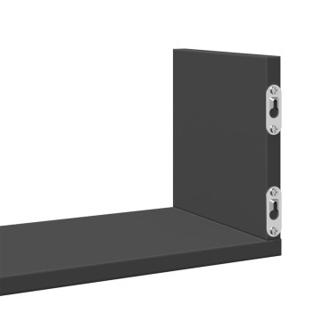 vidaXL Ραφιέρες Τοίχου 3 τεμ. Μαύρες 58x18x18cm από Επεξ. Ξύλο