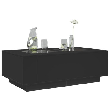 vidaXL Τραπεζάκι Σαλονιού Infinity LED Μαύρο 116x69x40cm 1 τεμ.