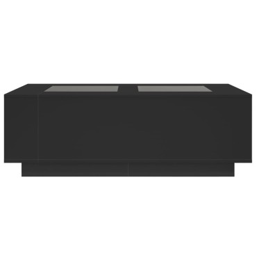 vidaXL Τραπεζάκι Σαλονιού Infinity LED Μαύρο 116x69x40cm 1 τεμ.
